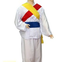 사물놀이 복 세트 풍물놀이 의상 1벌 세트 농민복 삼색띠 세트, 소