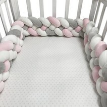 범퍼 침대 패드 아기 가드 토퍼 꼰 매듭 베개 쿠션 신생아 유아용 보호대 투어 드 라이트 Bebe Tresse, [11] 4 shares 3.8m., [07] 7