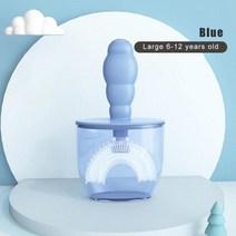 u자형 칫솔 어린이 유아 U 모양 2-12 세 실리콘 신생아 Teethers 치아 구강 관리 청소 브러시, [05] Blue-6-12Y