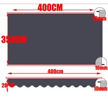 천막 무연탄 캔버스 방수 야외 개폐식 캐노피 패브릭 교체 텔레스코픽 텐트 매장 배너 사용자 정의, 19 4X3.5M