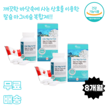 요호 칼슘 마그네슘 아연 비타민 D 복합제 120정 코랄칼슘 산호칼슘 소성칼슘 캐나다직수입 산화마그네슘 2:1배합 여성 청소년 임산부 노인 부모님 선물 CAL Mg Zn 중장년층, 2통