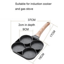 푸드트럭 새우 탕수육 업소용 미니 소형 튀김기 가정용 튀김기계Kitchen Egg Burger Machine Non-stick Fry, 01 4 Hole