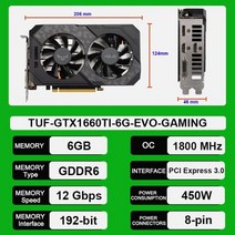 asus tuf gtx1660ti 6g evo 게임 gtx1660s o6g 그래픽 카드 gddr6 14000mhz 192bit 마이닝 placa-mãe gpu 데스크탑 비디오 카드, 그래픽 모델 1