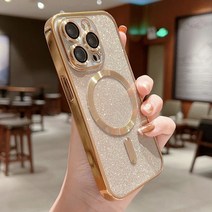 우드슬랩 의자다리 벤치 철재 다리 럭셔리 일렉트로플레이트 맥세이프 호환 무선 충전 휴대폰 케이스 아이폰 14 13 12 11 프로 맥스 플러스 소프트 범퍼 반짝이 커버, [05] 금