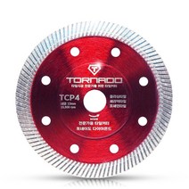 토네이도 다이아몬드 타일커터 TCP4 4인치 핸드그라인더날 그라인더날 타일용 석판재 절단용 절단날 터보날 커터용 컷팅 부산달동네, 1개