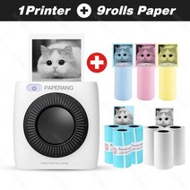 Paperang-304Dpi P2 P1 포켓 포토 프린터 미니 블루투스 휴대용 모바일 열전사 사진 영수증 메모 노트 라벨, 05 Add 9 Rolls Paper