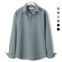 바이블 반오픈 카라셔츠 (MDLS078TD)