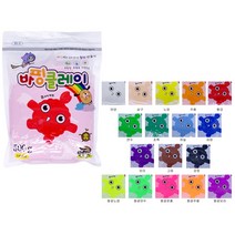 대한산업 칼라 클레이 500g 지퍼형 대용량 컬러 벌크, 노랑