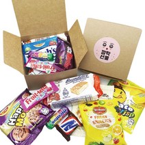 주주나라 어린이집 유치원 생일답례품 학교 행사 단체간식 구디백 과자 스낵 간식선물세트, 1개, 흰색상자