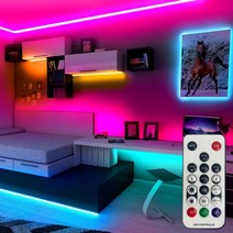 비상 루시 RGB 동작감지 간접 조명 LED바 5m, 1개