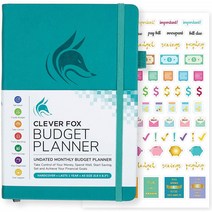 영리한 여우 예산 플래너-경비 추적기 노트북. 당신의 돈을 통제하는 월간 예산 일지 재무 계획 및 계정