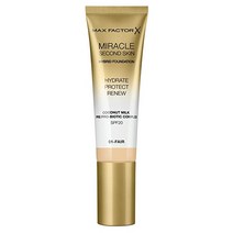 맥스팩터 Max Factor Miracle Second Skin Foundation SPF 20 01 Fair Women 1.01 oz, 01-Fair