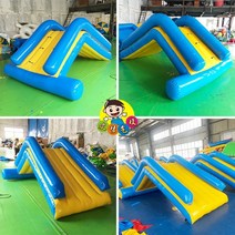 워터슬라이드 삼각 에어바운스 미끄럼틀 야외 풀장 물놀이, 3.6x2.6x1.5m 슬라이드