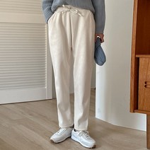 [오버나인] 여성 데일리 스판 기모 골덴 후끈 밴딩 팬츠