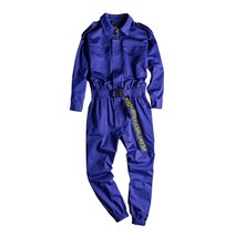 작업복 작업복 유니폼 점프수트 컬러 블루 자수 레깅스 퍼포먼스 레저수트