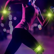 서후네 빛반사 암밴드 야간 안전활동 더블 반사라인 벨크로 형광밴드, 두줄주황, 1개