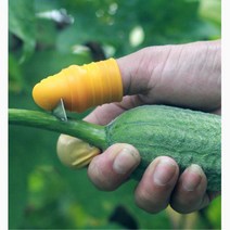 작물 커팅용 손가락 골무 나이프 절단방지 손가락보호, 1개, 2-톱날칼대형