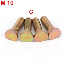 atv부품 4륜바이크부품4개/몫 스플라인 나사 M10 * 1.25 휠 허브 스터드 10.9 스틸 ATV UTV 버기 카트 쿼, 03 C