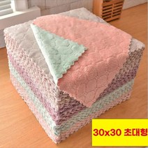 투톤 벨벳행주 극세사 요술 양면 행주 초대형 30x30요술행주 빨아쓰는행주 압축타올 매직타올 매직행주 일회용행주 1회용행주 빨아쓰는키친타올 극세사행주 주방행주 행주, 30x30