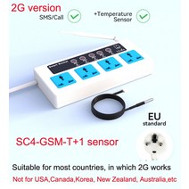 무선전화기 유뮤선전화기 레트로 GSM 4G 전화/통화/SMS 원격 제어 무선 스마트 확장 전기 소켓 콘센트/4 콘, 02 kit2 2G Y sensor
