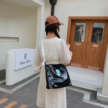 케빈 에나멜 가방 여성 여름 트렌디한 버핏 대용량 서양 패션 숄더백 크로스백 토트 가방