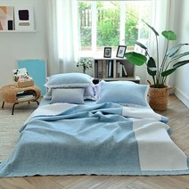 [ClDS-212]더크린 비비안 아사 60수 워싱 스프레드 SS블루 단품