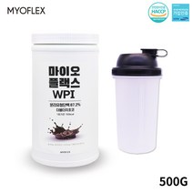 마이오플랙스 WPI보충제 프로틴단백질 농축유청단백질 분리유청프로틴 단백질쉐이크 근육보충제 류신 BCAA 영양보충제 웨이프로틴 더블더치초코 WPI분리유청, 500g, 1개