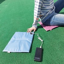USB 전기방석 실리콘 발열 휴대용방석 캠핑용 1인용 온열매트 반려동물용 학생용 온열방석, 핑크