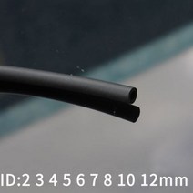 1 m 검은 불소 고무 호스 ID 2 3 4 5 6 7 8 10 12 mm 내열성 내식성 튜브, Black_ID 12mm x OD 16mm, ID 12mm x OD 16mm