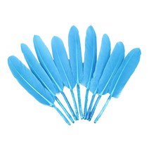 거위깃털 대 약4~5.3cm×18~21cm 하늘 100개 자연재료 거위털 인디언장식 노리프렌즈 만들기재료