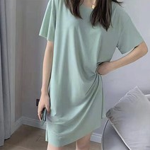 시원한 쿨 롱원피스 간편한 여성여름 비치 바캉스 휴양지 30대 단색