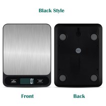 주방용 전자저울 베이킹 5KG/1g 10kg/1g 디지털 전자 주방 저울 다목적 식품 계량 용 고정밀, [02] 10 키로그램, [02] Black