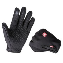 견고한 1Pair Men Women Winter Warm Windproof finger gloves jardin potager Thermal Touch Screen Mitte, 01 Black_03 XL