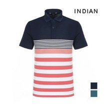 [INDIAN] 컬러블럭 스트라이프 코튼 반팔 티셔츠__MIGASVM3251(1724412)