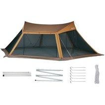일본직발송 9. 스노우 피크(snow peak) 텐트 카야드 세트 (알루미늄 페그 로프 스틸 폴 부속) TP -400S, One Color
