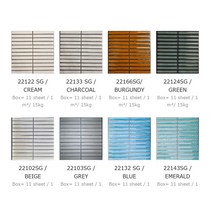 22122SG타일/모자이크타일/스트라이프타일/대쪽타일/대나무타일/테라스타일/수영장타일/브릭타일/컬러타일/주방타일/바닥타일/벽타일/포인트타일, 크림