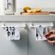 2개(SET) 주방 싱크대 하부장 행주걸이 수건걸이, 2개(SET)/주방행주_수건걸이_화이트