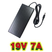 순흥전기 어댑터 19V 7A 접지형(INLET) SMPS 7000mA 어댑터 아답터 직류전원장치, (AC 파워코드 미포함)