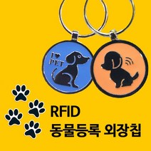 강아지 외장형 마이크로 칩 전자태그 인식표, 주황