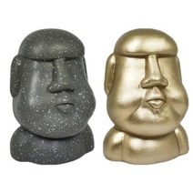 모아이 석상 저금통 인테리어 소품 집들이 선물 저금통, 금색