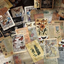 빈티지 레터링 식물 우주 세계여행 랩핑지 배경지 떡메모지 다꾸 페이퍼, 5.영문편지 (ME-668)