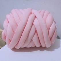 자이언트얀 망고실 벨벳 두꺼운실 뜨개질 500g 슈퍼 두꺼운 청키 원사 코튼 튜브 메리노 양모 대안 DIY 부피가 큰 팔 담요 손 스핀, 라이트 핑크