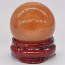 천연 수정구슬 풍수인테리어 자수정 천연 원석 돌 차크라 펜듈럼 치유 힐링 인테리어 크리스탈30mm 라운드 보석 볼 미네랄 자연 치유 크리스탈과 돌 구 위카 차크라 글로브 장식, 오렌지 어벤츄린