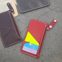 소가죽 슬림 사선 가죽공방 수제카드지갑 DIALEA