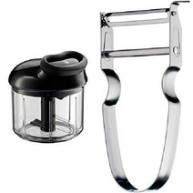 WMF 고급 야채 절단기 (케이블 풀 포함) 900ml 양파 마늘 견과류 허브 또는 과일 멀티 다지기, 여분의 칼날 없이, 별도의 날이 있는 번들