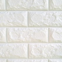 쿠셔니 셀프인테리어 쉽게 붙이는 스티커 접착식 파벽돌 폼블럭 18종, 1장, 파벽돌 화이트