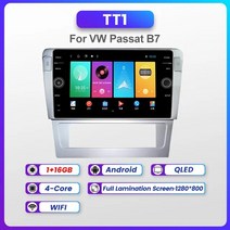 카플레이올인원 무선카플레이 차량용 GPS QLED 8 안드로이드 VW 폭스바겐 파사트 B7 스테레오 무선 4G LTE 와이파이 올인원, 1.VW22TT1
