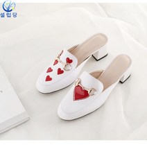 셀럽당 슬리퍼 반 슬리퍼 여성 굽 패션 잘 어울리다 통굽 샌들 힐