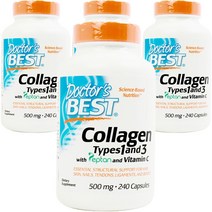 닥터스베스트 콜라겐 타입 1 앤 3 500mg 캡슐, 240개입, 4개