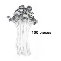 향초만들기2.6-20cm 50 개/100 개 캔들 심지 무연 왁스 순수 코튼 코어 DIY 양초 만들기 사전 파티 용품, 10 100pcs-12cm